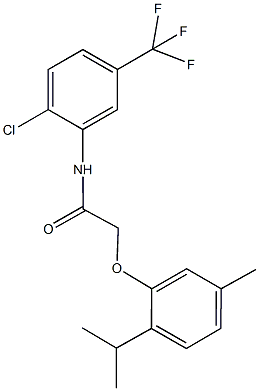 N-[2-chloro-5-(trifluoromethyl)phenyl]-2-(2-isopropyl-5-methylphenoxy)acetamide Structural