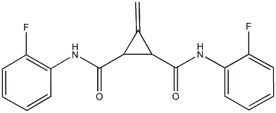 N~1~,N~2~-bis(2-fluorophenyl)-3-methylene-1,2-cyclopropanedicarboxamide Structural