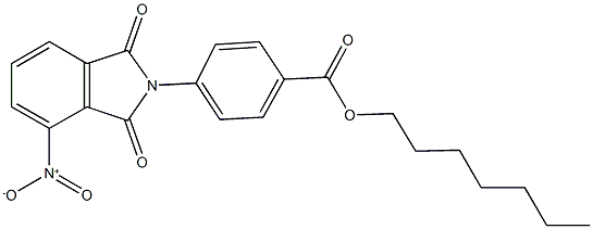 heptyl 4-{4-nitro-1,3-dioxo-1,3-dihydro-2H-isoindol-2-yl}benzoate Structural