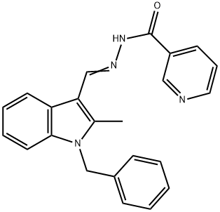 N'-[(1-benzyl-2-methyl-1H-indol-3-yl)methylene]nicotinohydrazide Structural