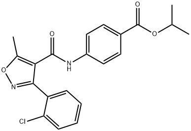 isopropyl 4-({[3-(2-chlorophenyl)-5-methyl-4-isoxazolyl]carbonyl}amino)benzoate Structural