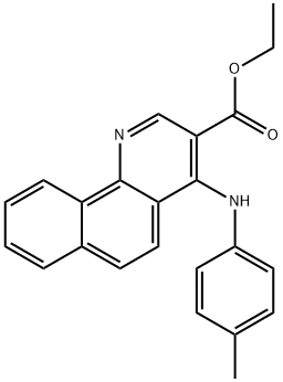 ethyl 4-(4-toluidino)benzo[h]quinoline-3-carboxylate Structural