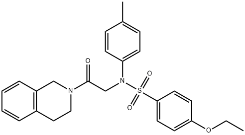 N-[2-(3,4-dihydro-2(1H)-isoquinolinyl)-2-oxoethyl]-4-ethoxy-N-(4-methylphenyl)benzenesulfonamide Structural