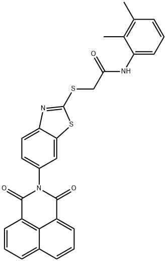 N-(2,3-dimethylphenyl)-2-{[6-(1,3-dioxo-1H-benzo[de]isoquinolin-2(3H)-yl)-1,3-benzothiazol-2-yl]sulfanyl}acetamide Structural