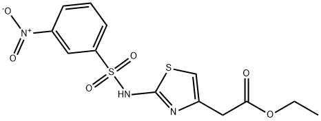 ethyl {2-[({3-nitrophenyl}sulfonyl)amino]-1,3-thiazol-4-yl}acetate Structural