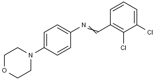 N-(2,3-dichlorobenzylidene)-N-[4-(4-morpholinyl)phenyl]amine Structural