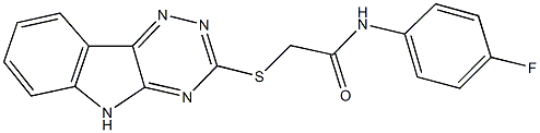 N-(4-fluorophenyl)-2-(5H-[1,2,4]triazino[5,6-b]indol-3-ylsulfanyl)acetamide Structural