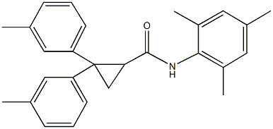 N-mesityl-2,2-bis(3-methylphenyl)cyclopropanecarboxamide Structural