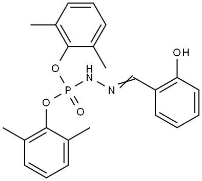 O,O-di(2,6-dimethylphenyl) N'-(2-hydroxybenzylidene)hydrazidophosphate Structural