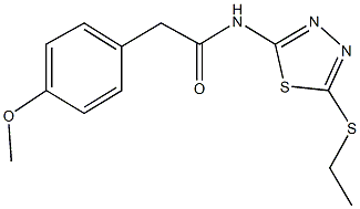 N-[5-(ethylsulfanyl)-1,3,4-thiadiazol-2-yl]-2-(4-methoxyphenyl)acetamide Structural