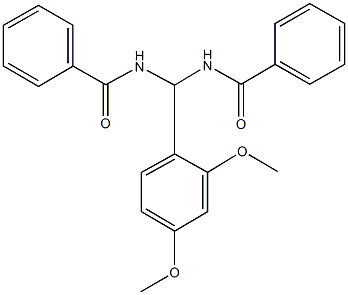 N-[(benzoylamino)(2,4-dimethoxyphenyl)methyl]benzamide Structural