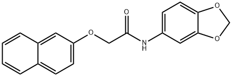 N-(1,3-benzodioxol-5-yl)-2-(2-naphthyloxy)acetamide Structural