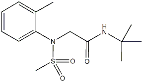 N-(tert-butyl)-2-[2-methyl(methylsulfonyl)anilino]acetamide Structural