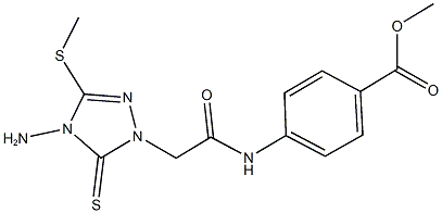 methyl 4-({[4-amino-3-(methylsulfanyl)-5-thioxo-4,5-dihydro-1H-1,2,4-triazol-1-yl]acetyl}amino)benzoate Structural