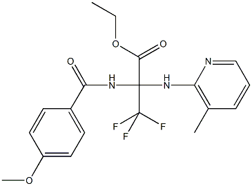 ethyl 3,3,3-trifluoro-2-[(4-methoxybenzoyl)amino]-2-[(3-methyl-2-pyridinyl)amino]propanoate Structural