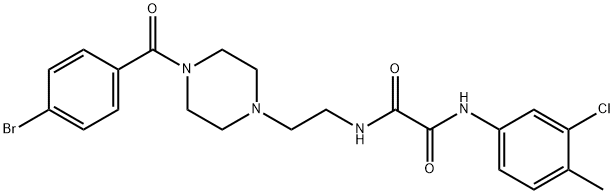 N~1~-{2-[4-(4-bromobenzoyl)-1-piperazinyl]ethyl}-N~2~-(3-chloro-4-methylphenyl)ethanediamide Structural