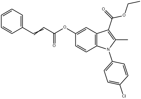 ethyl 1-(4-chlorophenyl)-5-(cinnamoyloxy)-2-methyl-1H-indole-3-carboxylate Structural