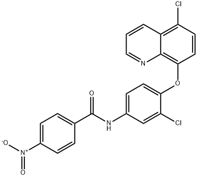 N-{3-chloro-4-[(5-chloro-8-quinolinyl)oxy]phenyl}-4-nitrobenzamide Structural