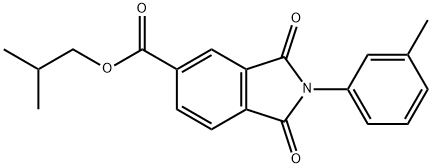 isobutyl 2-(3-methylphenyl)-1,3-dioxo-5-isoindolinecarboxylate Structural
