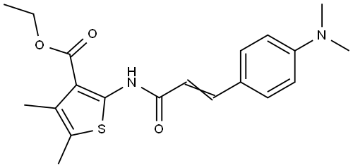 ethyl 2-({3-[4-(dimethylamino)phenyl]acryloyl}amino)-4,5-dimethyl-3-thiophenecarboxylate Structural