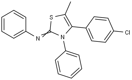 N-(4-(4-chlorophenyl)-5-methyl-3-phenyl-1,3-thiazol-2(3H)-ylidene)-N-phenylamine Structural