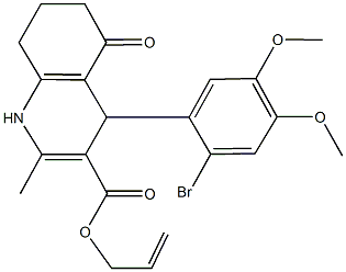 allyl 4-(2-bromo-4,5-dimethoxyphenyl)-2-methyl-5-oxo-1,4,5,6,7,8-hexahydro-3-quinolinecarboxylate Structural