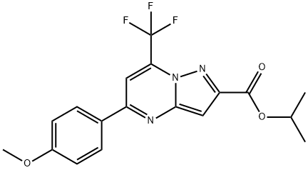 isopropyl 5-(4-methoxyphenyl)-7-(trifluoromethyl)pyrazolo[1,5-a]pyrimidine-2-carboxylate Structural