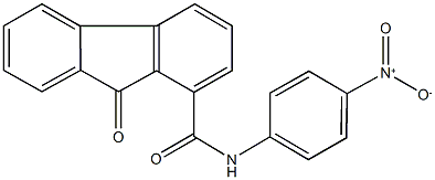 N-{4-nitrophenyl}-9-oxo-9H-fluorene-1-carboxamide Structural