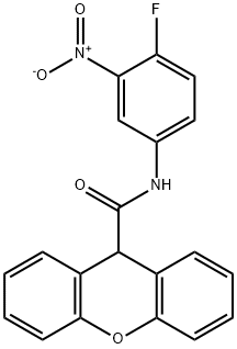 N-{4-fluoro-3-nitrophenyl}-9H-xanthene-9-carboxamide Structural