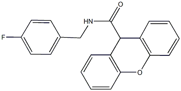 N-(4-fluorobenzyl)-9H-xanthene-9-carboxamide Structural