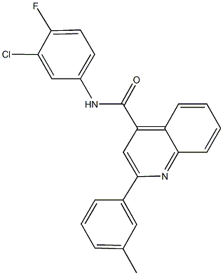 N-(3-chloro-4-fluorophenyl)-2-(3-methylphenyl)-4-quinolinecarboxamide Structural