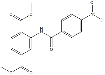 dimethyl 2-({4-nitrobenzoyl}amino)terephthalate Structural