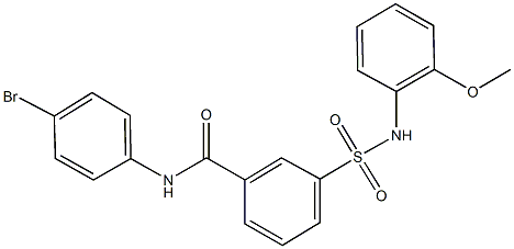 N-(4-bromophenyl)-3-[(2-methoxyanilino)sulfonyl]benzamide Structural