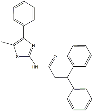 N-(5-methyl-4-phenyl-1,3-thiazol-2-yl)-3,3-diphenylpropanamide Structural