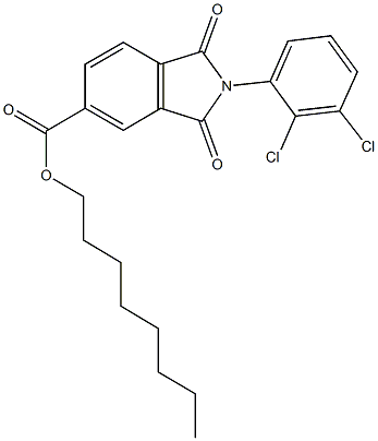 octyl 2-(2,3-dichlorophenyl)-1,3-dioxo-5-isoindolinecarboxylate Structural