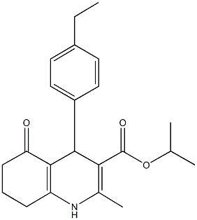 isopropyl 4-(4-ethylphenyl)-2-methyl-5-oxo-1,4,5,6,7,8-hexahydro-3-quinolinecarboxylate Structural