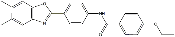 N-[4-(5,6-dimethyl-1,3-benzoxazol-2-yl)phenyl]-4-(ethyloxy)benzamide Structural