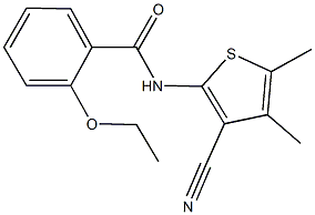 N-(3-cyano-4,5-dimethyl-2-thienyl)-2-ethoxybenzamide Structural