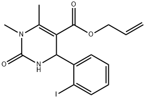 allyl 4-(2-iodophenyl)-1,6-dimethyl-2-oxo-1,2,3,4-tetrahydro-5-pyrimidinecarboxylate Structural