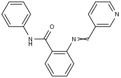N-phenyl-2-[(3-pyridinylmethylene)amino]benzamide Structural