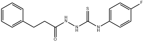 N-(4-fluorophenyl)-2-(3-phenylpropanoyl)hydrazinecarbothioamide Structural