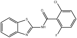 N-(1,3-benzothiazol-2-yl)-2-chloro-6-fluorobenzamide Structural