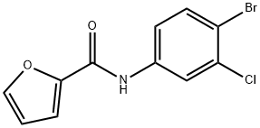 N-(4-bromo-3-chlorophenyl)-2-furamide Structural