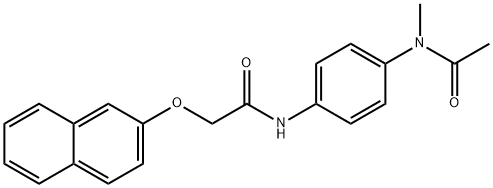 N-{4-[acetyl(methyl)amino]phenyl}-2-(2-naphthyloxy)acetamide Structural