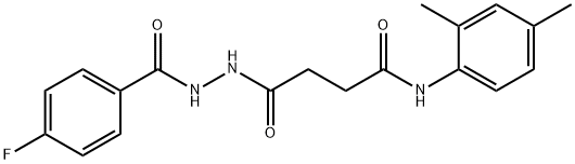 N-(2,4-dimethylphenyl)-4-[2-(4-fluorobenzoyl)hydrazino]-4-oxobutanamide Structural