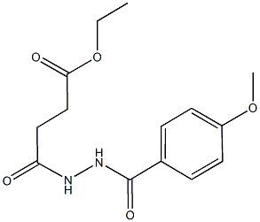 ethyl 4-[2-(4-methoxybenzoyl)hydrazino]-4-oxobutanoate Structural