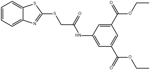 diethyl 5-{[(1,3-benzothiazol-2-ylsulfanyl)acetyl]amino}isophthalate Structural