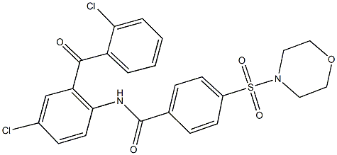 N-[4-chloro-2-(2-chlorobenzoyl)phenyl]-4-(4-morpholinylsulfonyl)benzamide Structural