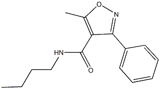 N-butyl-5-methyl-3-phenyl-4-isoxazolecarboxamide Structural