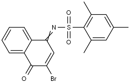 N-(3-bromo-4-oxo-1(4H)-naphthalenylidene)-2,4,6-trimethylbenzenesulfonamide Structural